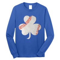 3 Leaf Clover Baseball St Patricks Day Catcher Shamrock Gift Long Sleeve Shirt