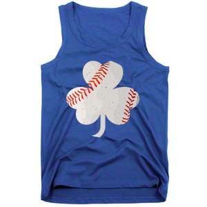 3 Leaf Clover Baseball St Patricks Day Catcher Shamrock Gift Tank Top