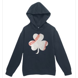 3 Leaf Clover Baseball St Patricks Day Catcher Shamrock Gift Urban Pullover Hoodie