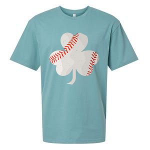 3 Leaf Clover Baseball St Patricks Day Catcher Shamrock Gift Sueded Cloud Jersey T-Shirt