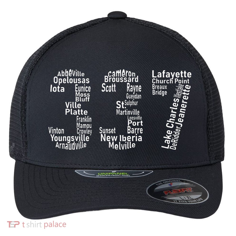 337 Lafayette Lake Charles Louisiana Acadiana Area Code Flexfit Unipanel Trucker Cap