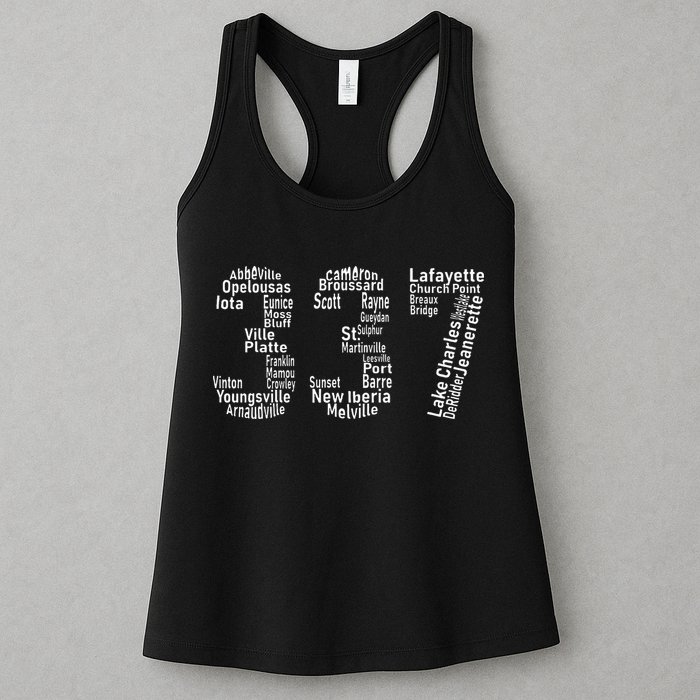 337 Lafayette Lake Charles Louisiana Acadiana Area Code Womens Tank Top