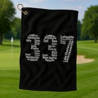337 Lafayette Lake Charles Louisiana Acadiana Area Code Golf Towel