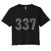 337 Lafayette Lake Charles Louisiana Acadiana Area Code Women's Crop Top Tee