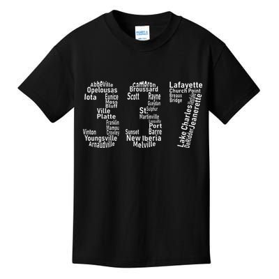 337 Lafayette Lake Charles Louisiana Acadiana Area Code Kids T-Shirt