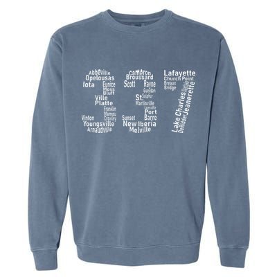 337 Lafayette Lake Charles Louisiana Acadiana Area Code Garment-Dyed Sweatshirt