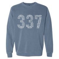 337 Lafayette Lake Charles Louisiana Acadiana Area Code Garment-Dyed Sweatshirt