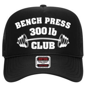 300 Lbs Pound Bench Press Club Gym Weightlifting Powerlift High Crown Mesh Back Trucker Hat