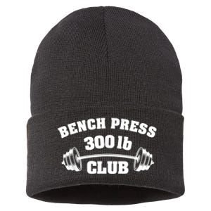 300 Lbs Pound Bench Press Club Gym Weightlifting Powerlift Sustainable Knit Beanie