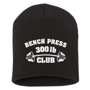 300 Lbs Pound Bench Press Club Gym Weightlifting Powerlift Short Acrylic Beanie