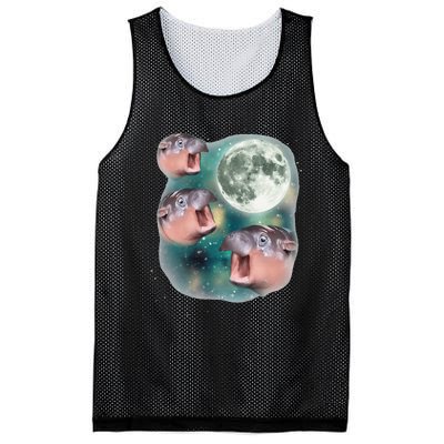 3 Moondeng Baby Hippo Meme Funny Cute Hippopotamus Animal Gift Mesh Reversible Basketball Jersey Tank