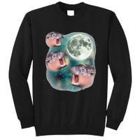 3 Moondeng Baby Hippo Meme Funny Cute Hippopotamus Animal Gift Tall Sweatshirt