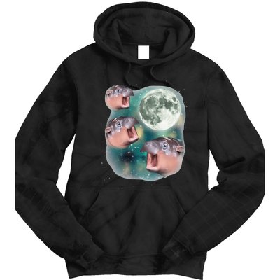 3 Moondeng Baby Hippo Meme Funny Cute Hippopotamus Animal Gift Tie Dye Hoodie