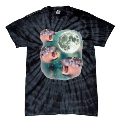 3 Moondeng Baby Hippo Meme Funny Cute Hippopotamus Animal Gift Tie-Dye T-Shirt