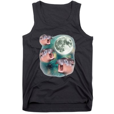 3 Moondeng Baby Hippo Meme Funny Cute Hippopotamus Animal Gift Tank Top