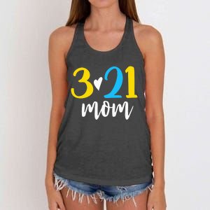 321 Mom Down Syndrome Awareness Day Women's Knotted Racerback Tank