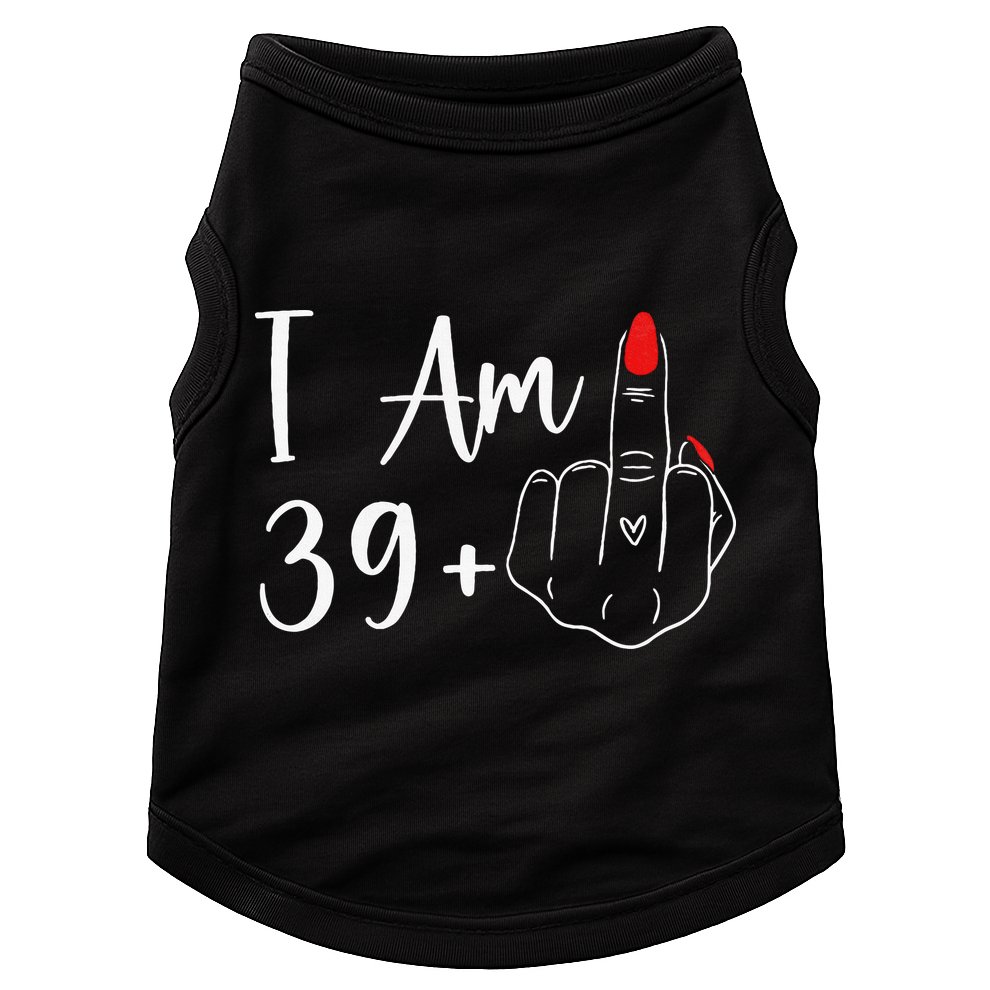 39+1 Middle Finger The Ultimate 40th Birthday Gift Doggie Tank