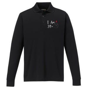 39+1 Middle Finger The Ultimate 40th Birthday Gift Performance Long Sleeve Polo