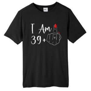 39+1 Middle Finger The Ultimate 40th Birthday Gift Tall Fusion ChromaSoft Performance T-Shirt