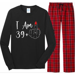 39+1 Middle Finger The Ultimate 40th Birthday Gift Long Sleeve Pajama Set