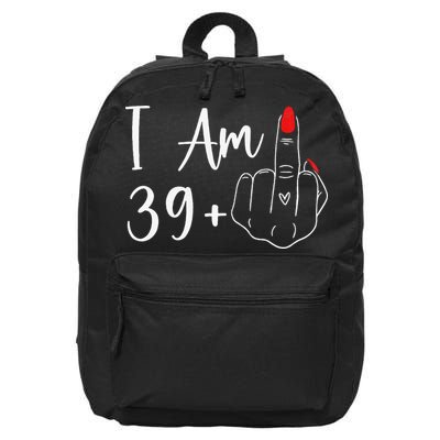 39+1 Middle Finger The Ultimate 40th Birthday Gift 16 in Basic Backpack