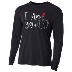 39+1 Middle Finger The Ultimate 40th Birthday Gift Cooling Performance Long Sleeve Crew