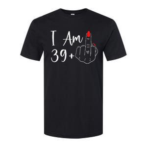 39+1 Middle Finger The Ultimate 40th Birthday Gift Softstyle CVC T-Shirt