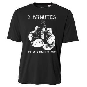 3 Minutes Is A Long Time Funny Boxing Cooling Performance Crew T-Shirt