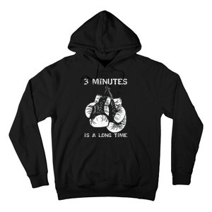 3 Minutes Is A Long Time Funny Boxing Hoodie