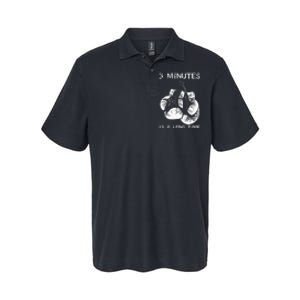 3 Minutes Is A Long Time Funny Boxing Softstyle Adult Sport Polo