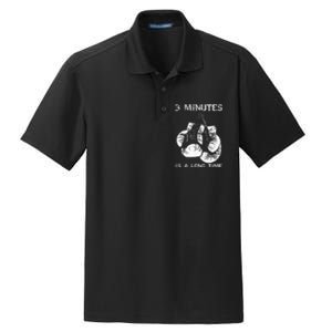 3 Minutes Is A Long Time Funny Boxing Dry Zone Grid Polo