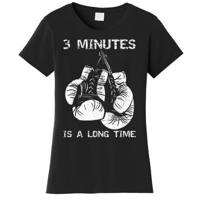 3 Minutes Is A Long Time Funny Boxing Women's T-Shirt