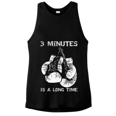 3 Minutes Is A Long Time Funny Boxing Ladies PosiCharge Tri-Blend Wicking Tank