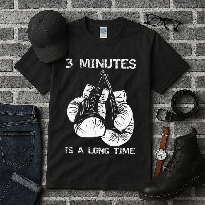 3 Minutes Is A Long Time Funny Boxing Tall T-Shirt