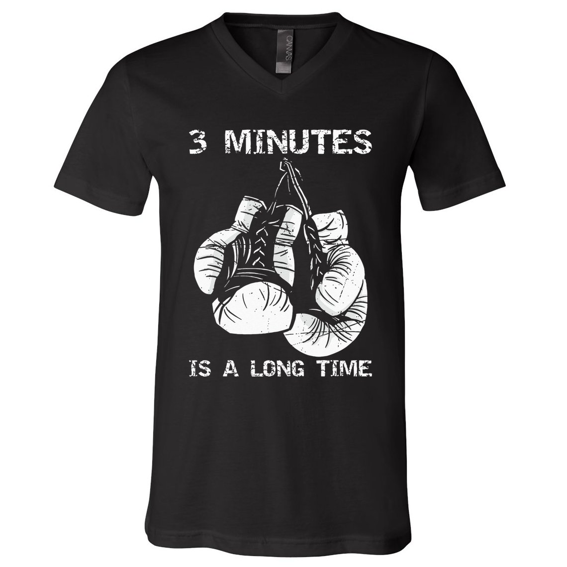 3 Minutes Is A Long Time Funny Boxing V-Neck T-Shirt