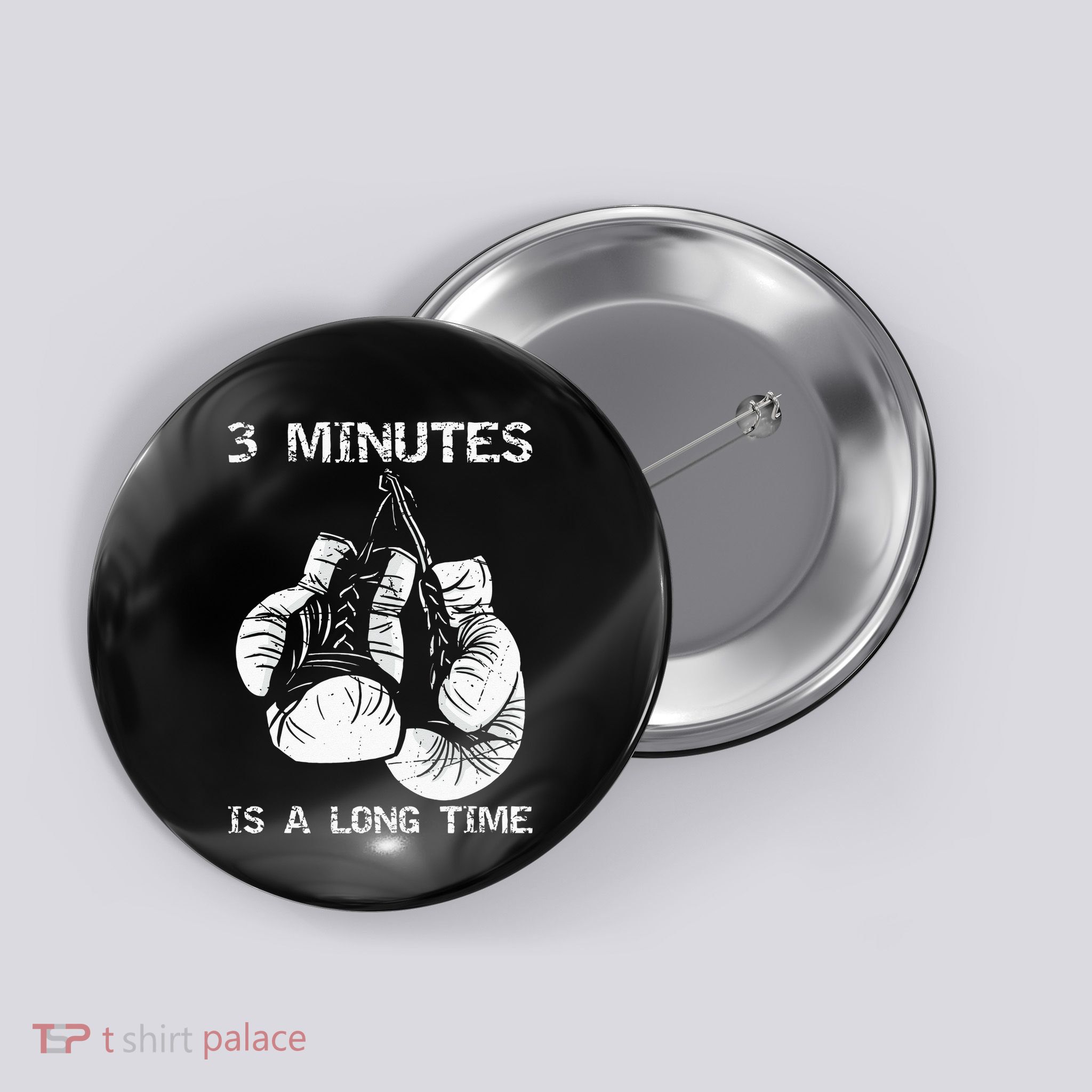 3 Minutes Is A Long Time Funny Boxing Button