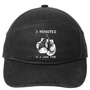 3 Minutes Is A Long Time Funny Boxing 7-Panel Snapback Hat