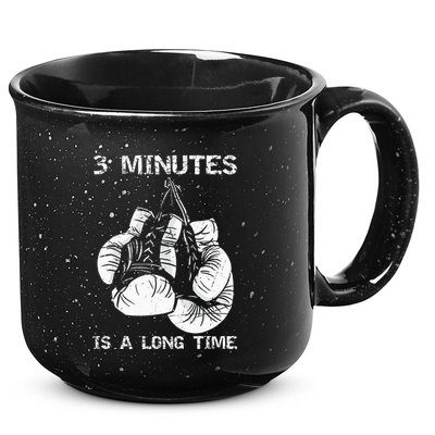 3 Minutes Is A Long Time Funny Boxing 15oz Campfire Ceramic Mug