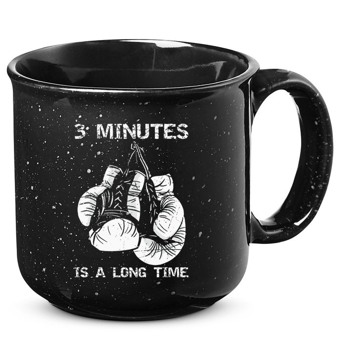 3 Minutes Is A Long Time Funny Boxing 15oz Campfire Ceramic Mug