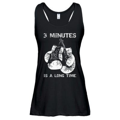 3 Minutes Is A Long Time Funny Boxing Ladies Essential Flowy Tank