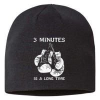 3 Minutes Is A Long Time Funny Boxing Sustainable Beanie