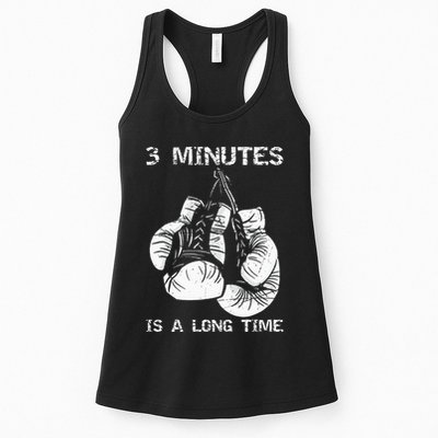 3 Minutes Is A Long Time Funny Boxing Womens Tank Top