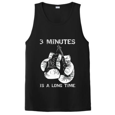 3 Minutes Is A Long Time Funny Boxing PosiCharge Competitor Tank