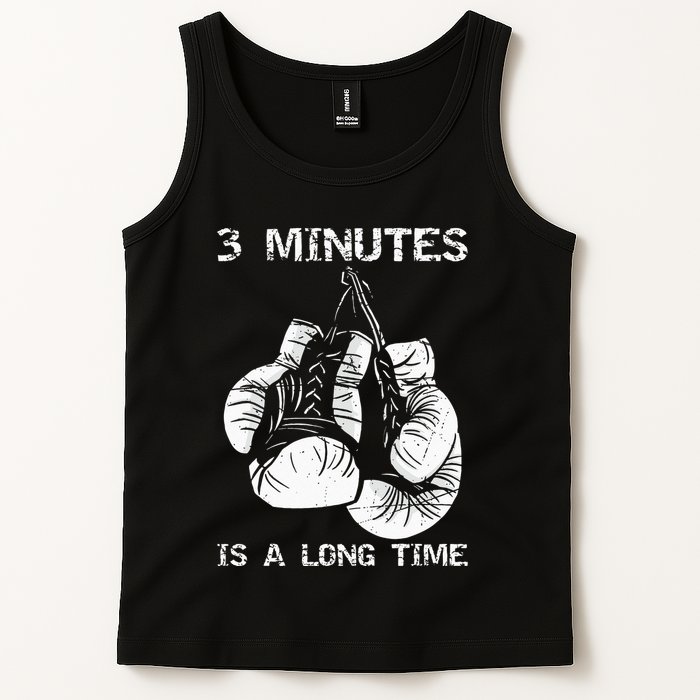 3 Minutes Is A Long Time Funny Boxing Tank Top