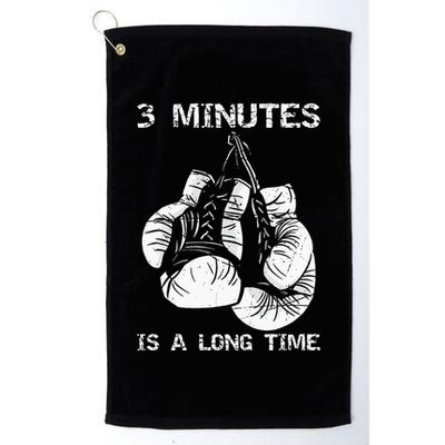 3 Minutes Is A Long Time Funny Boxing Golf Towel