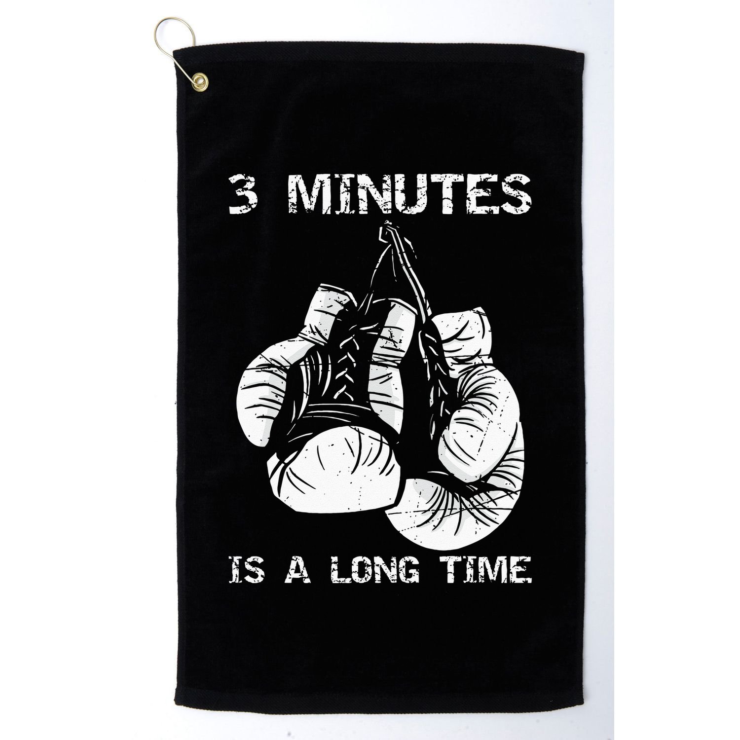 3 Minutes Is A Long Time Funny Boxing Golf Towel