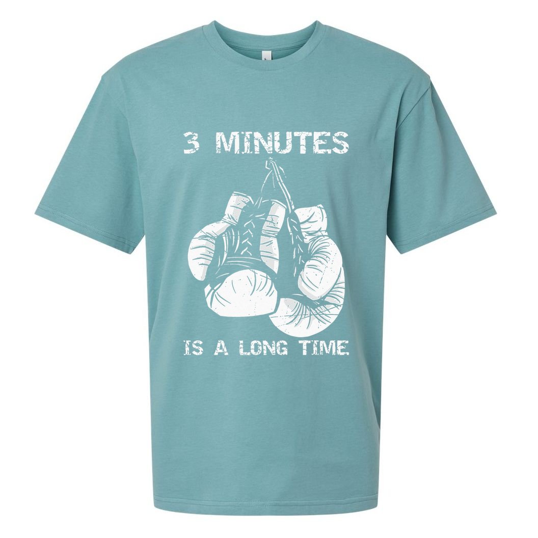 3 Minutes Is A Long Time Funny Boxing Sueded Cloud Jersey T-Shirt
