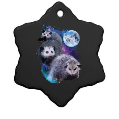 3 Moon Opossum Funny Marsupial Rodent Opossum Art Ceramic Star Ornament