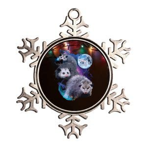 3 Moon Opossum Funny Marsupial Rodent Opossum Art Metallic Star Ornament