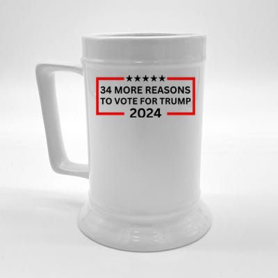 34 More Reasons To Vote For Trump Beer Stein